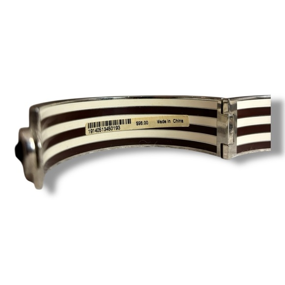 Henri Bendel Snakeskin and rhinestone bangle - Picture 4 of 5